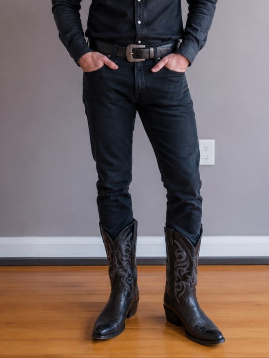 Dan Post Other - Vintage Dan Post Black Teju Lizard Men 8.5 D Cowboy Western Boots MEX MADE #2110